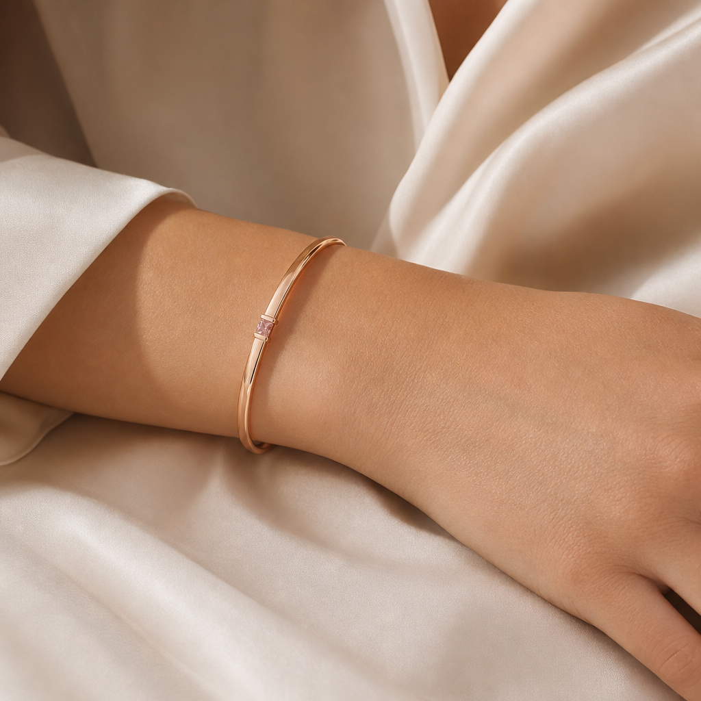 Meridian Blush Princess Open Cuff Bracelet view 2