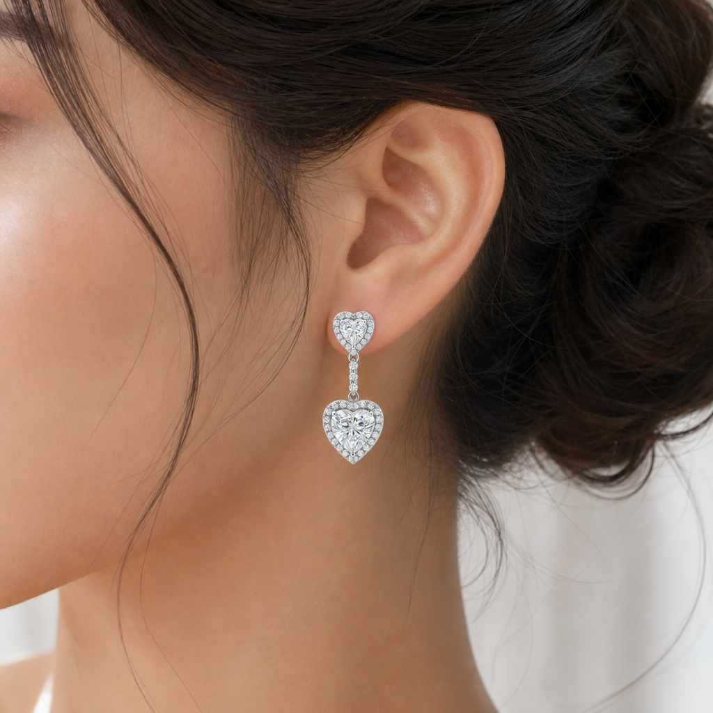 Seren Cathedral Heart Drop Earrings view 2