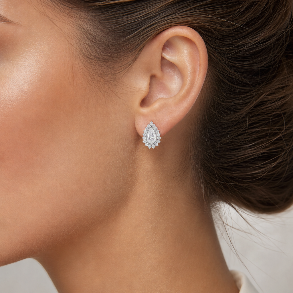 Étoile Pear Diamond Jacket Earrings view 2