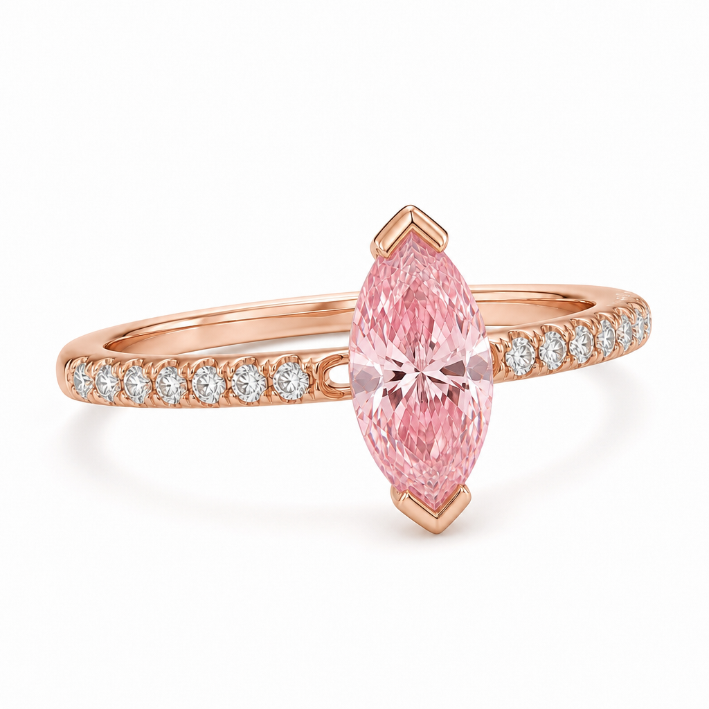 Solstice Drift Marquise Pink Diamond Ring view 2