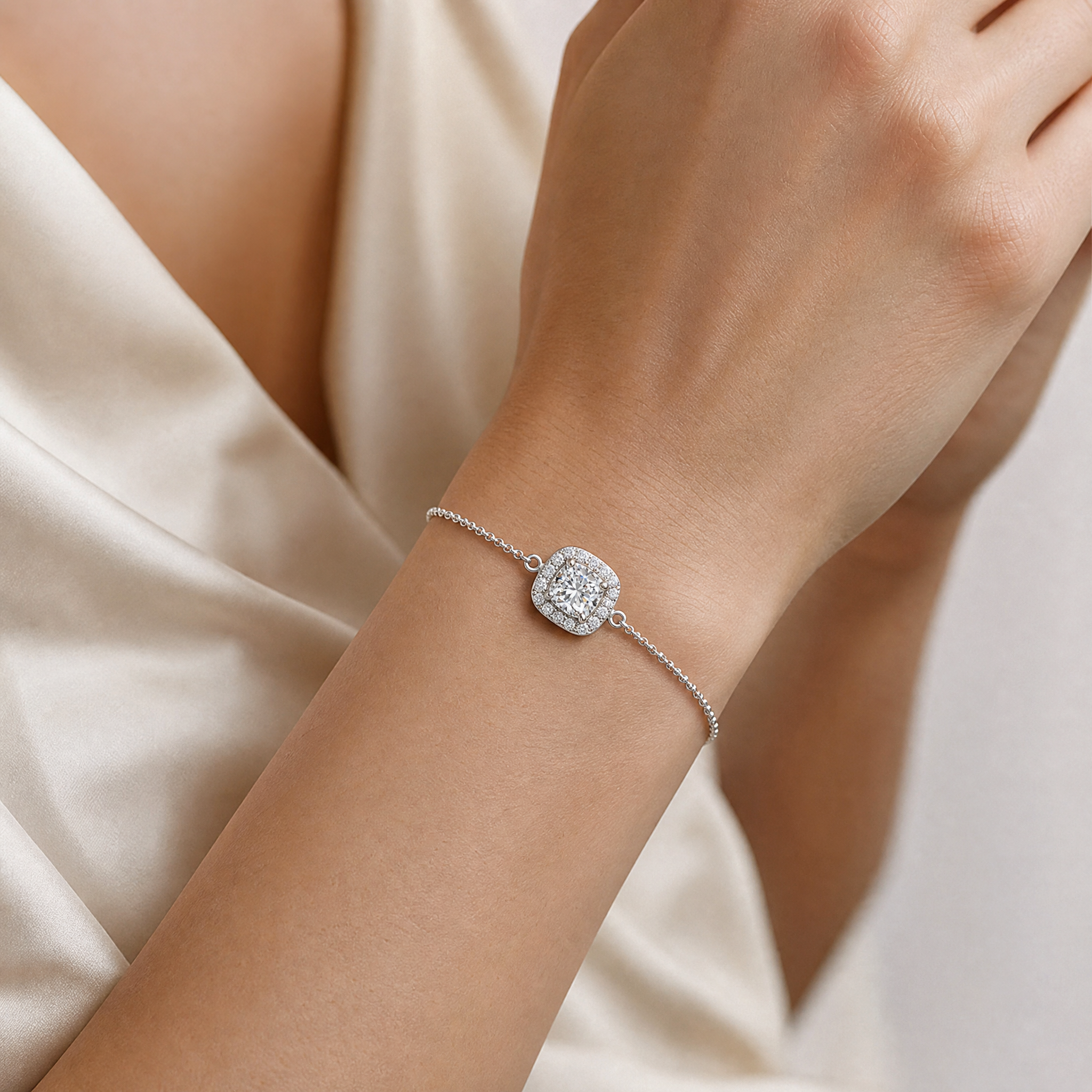 Cushion Halo Bracelet view 2