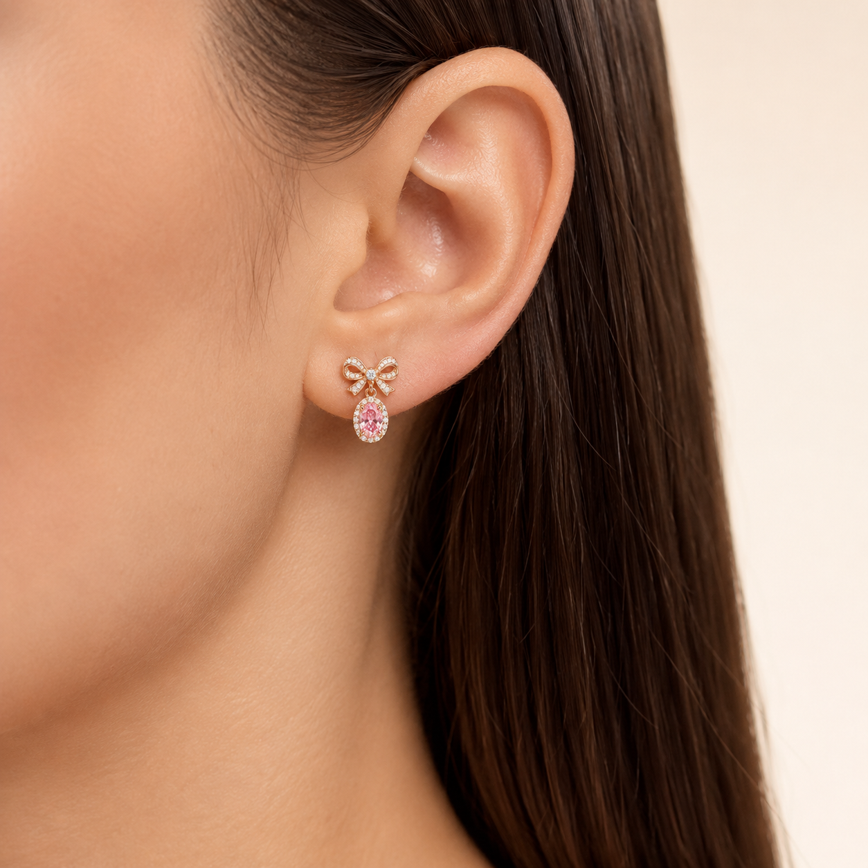 Mini Bow Drop Earrings view 2