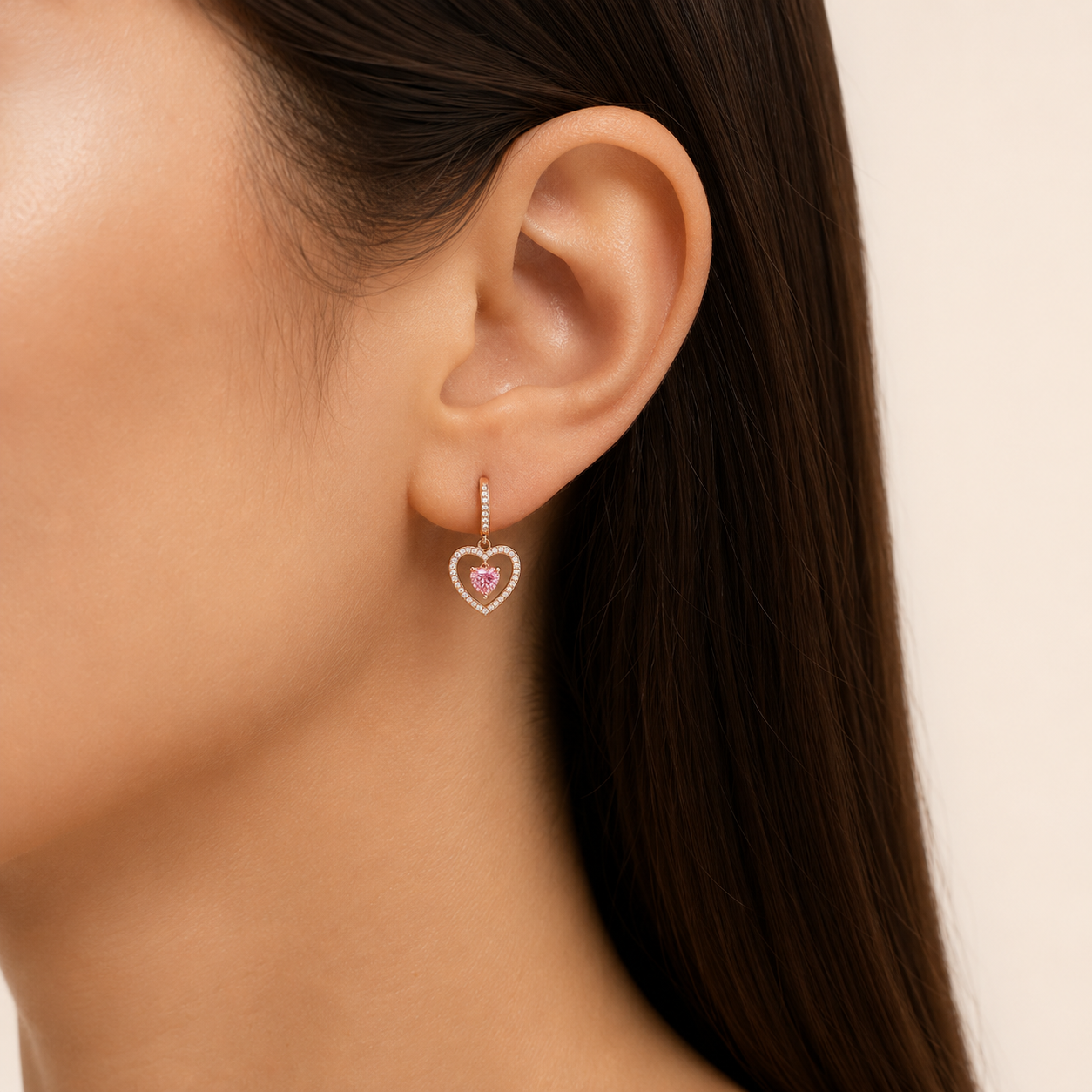 Open Heart Swing Earrings view 2