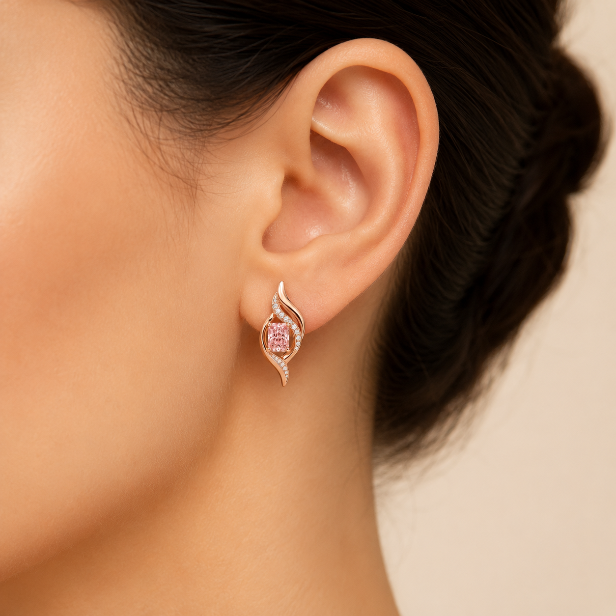 Sculptural Wave Statement Earrings view 2