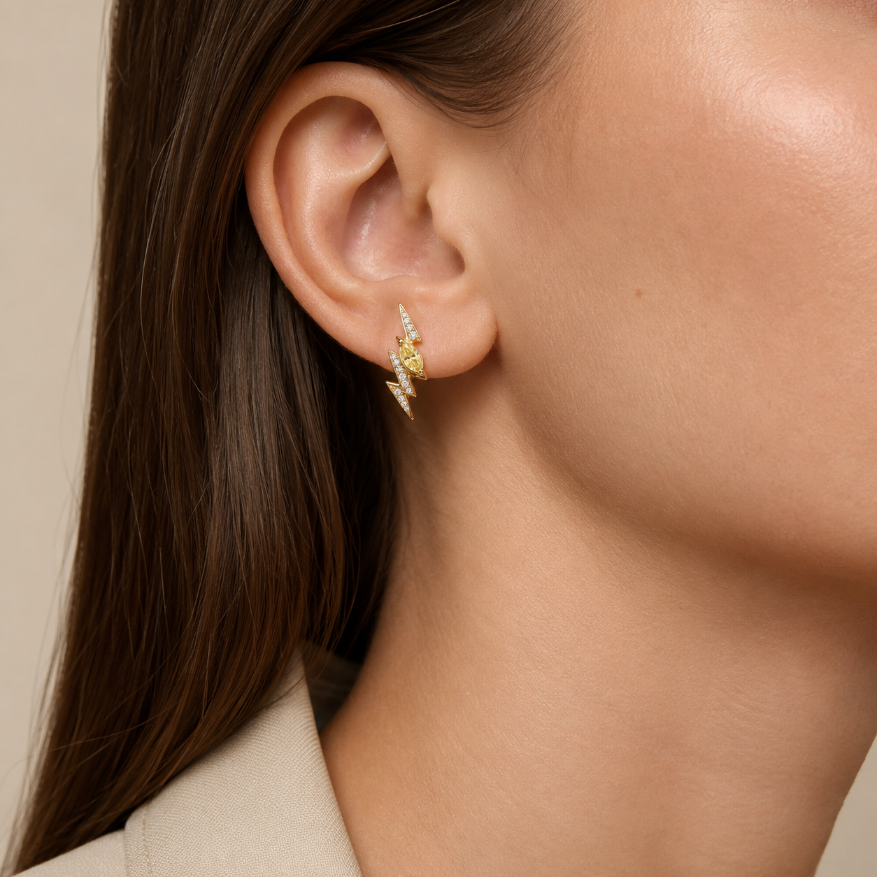 Zigzag Lightning Ear Climbers view 2