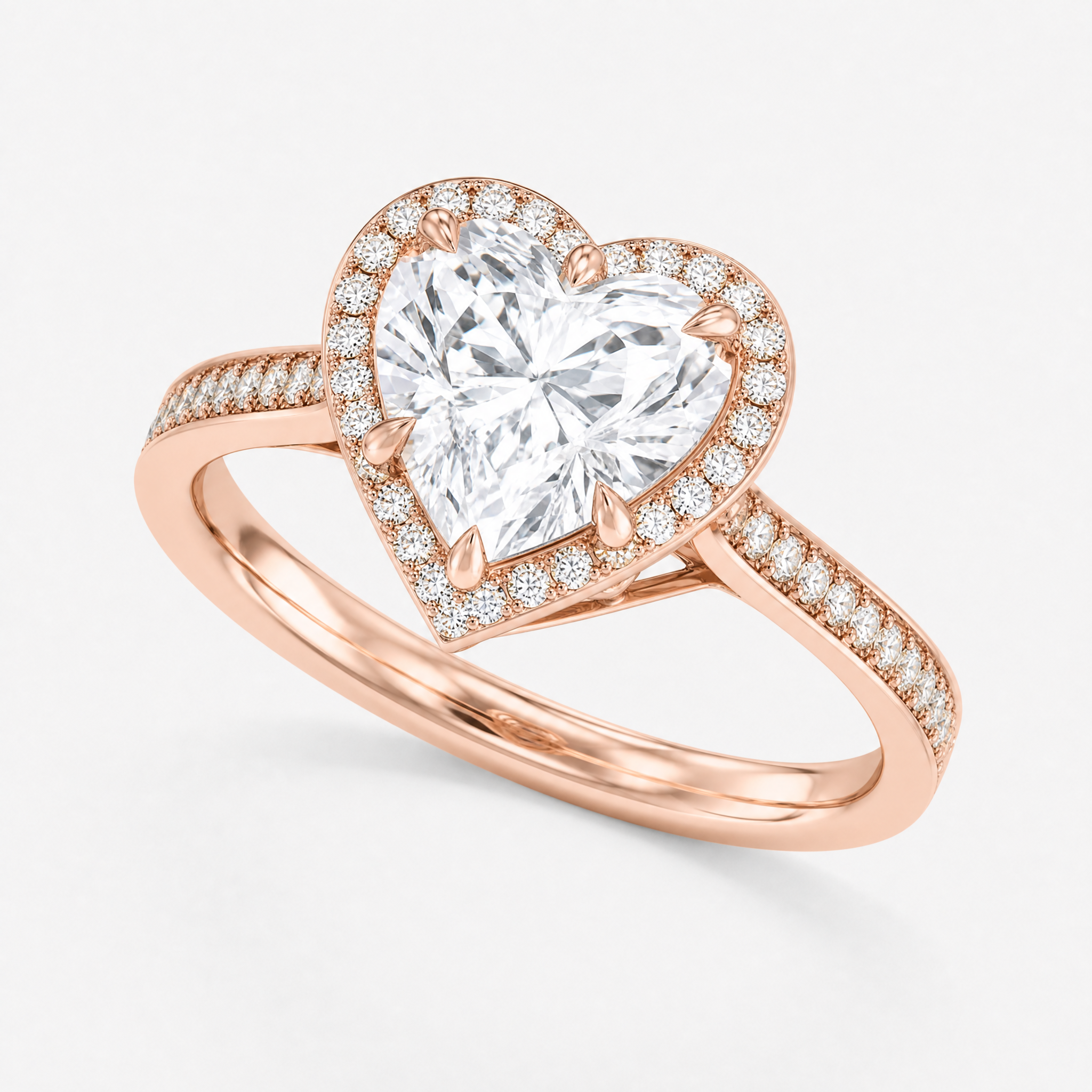 Heart Cut Halo Ring view 2