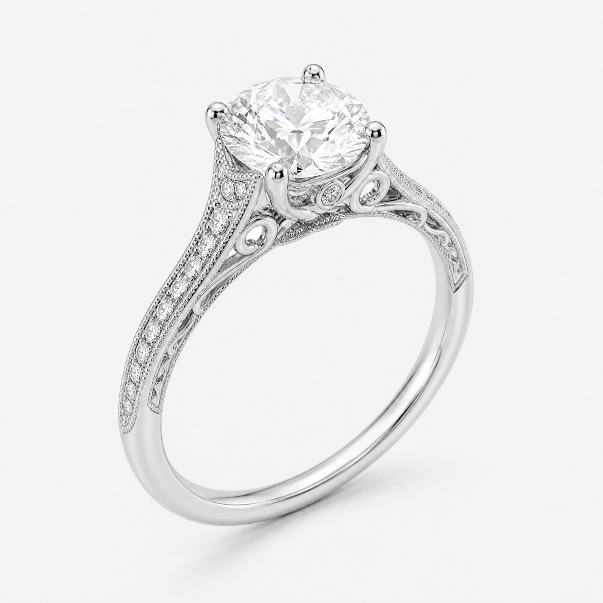 Round Vintage Filigree Ring view 2